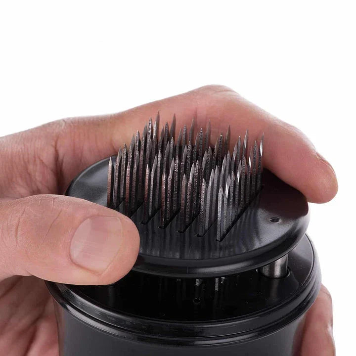 Premium manual eco-friendly stainless steel meat tenderizer for tenderising and softening tough cuts of meat