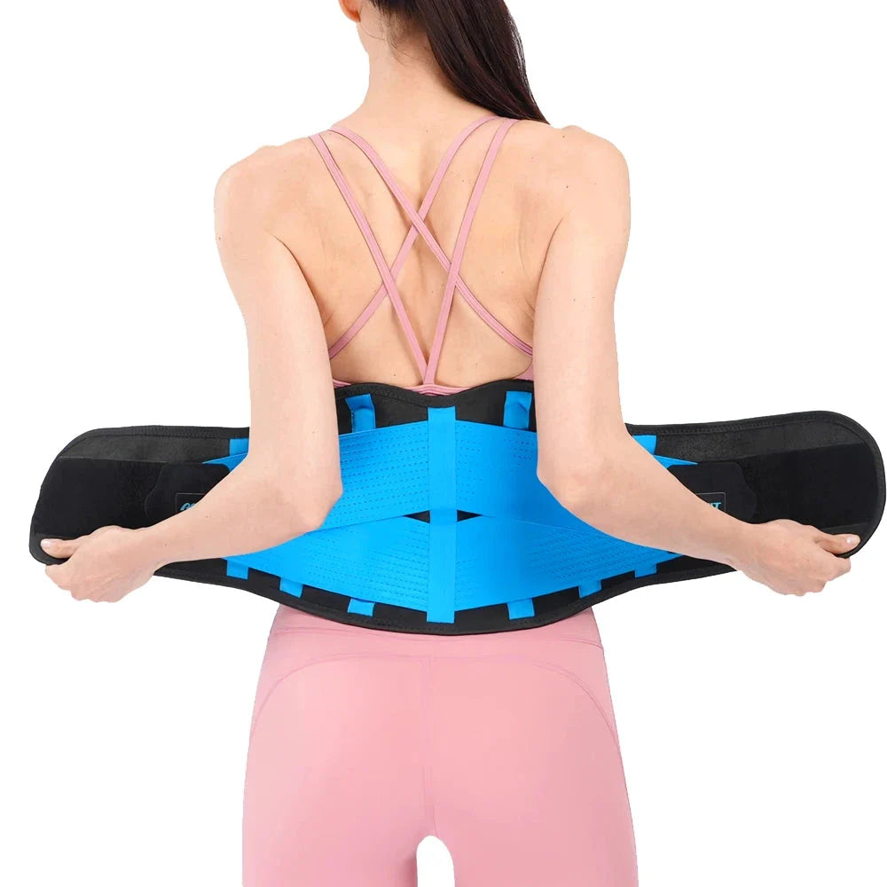 Premium Orthopedic Lumbar Brace with Adjustable Straps and Spine Decompression Technology for Back Pain Relief