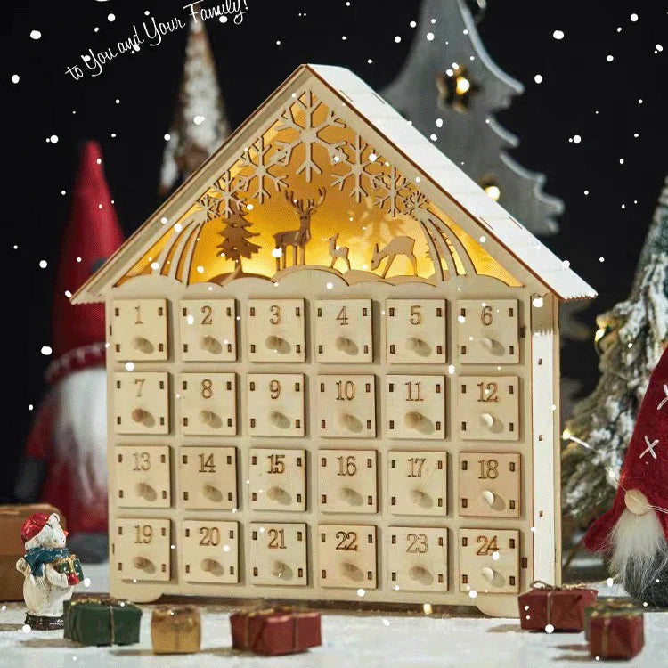 Handcrafted British Christmas ornaments in natural wood colour, showcasing elegant European-inspired design