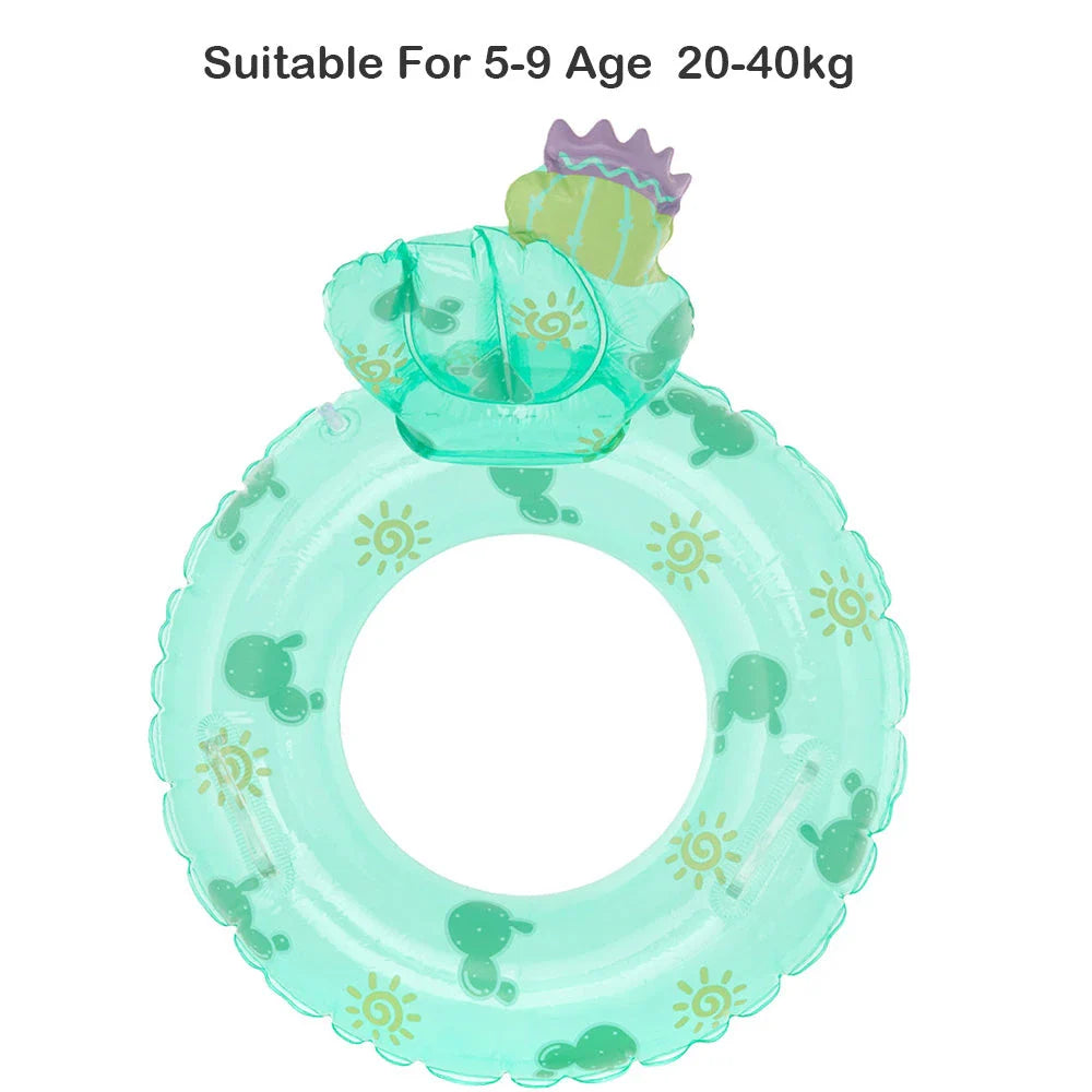 Vibrant inflatable baby swim ring with double handles and anti-leakage design for safe and enjoyable water play