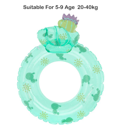 Vibrant inflatable baby swim ring with double handles and anti-leakage design for safe and enjoyable water play