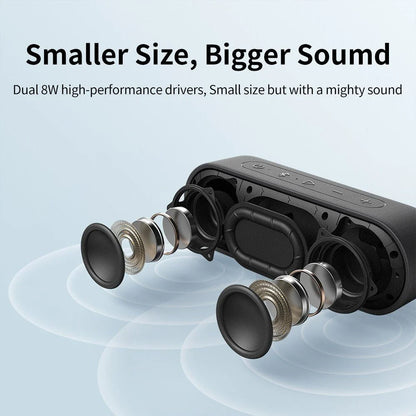 Robust portable Bluetooth speaker with 24-hour playtime, IPX7 waterproof protection, and enhanced bass for superior audio experience