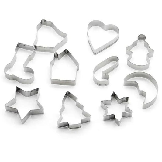 Premium Stainless Steel Christmas-Themed Cookie Cutters Set for baking festive treats