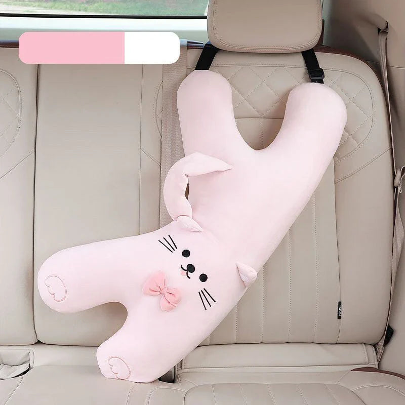 Cosy Y-Shaped Travel Pillow for Kids with Panda Design, Providing Comfort and Support for Long Journeys