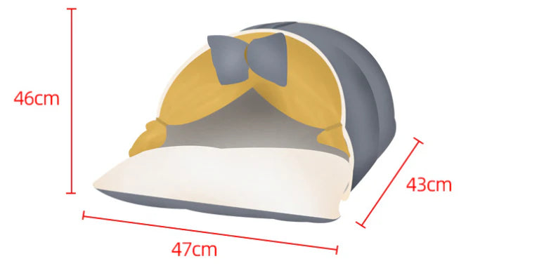 Cosy Feline Retreat: Premium pet nest for cats, featuring a fully enclosed design and plush, insulating fabrics for all-season comfort and security.