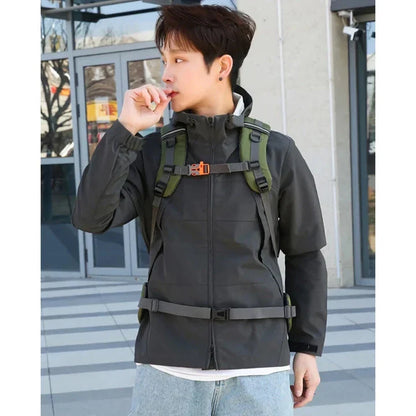 Premium 50L waterproof backpack with hydration system, shoe compartment, and reflective safety features for outdoor adventures