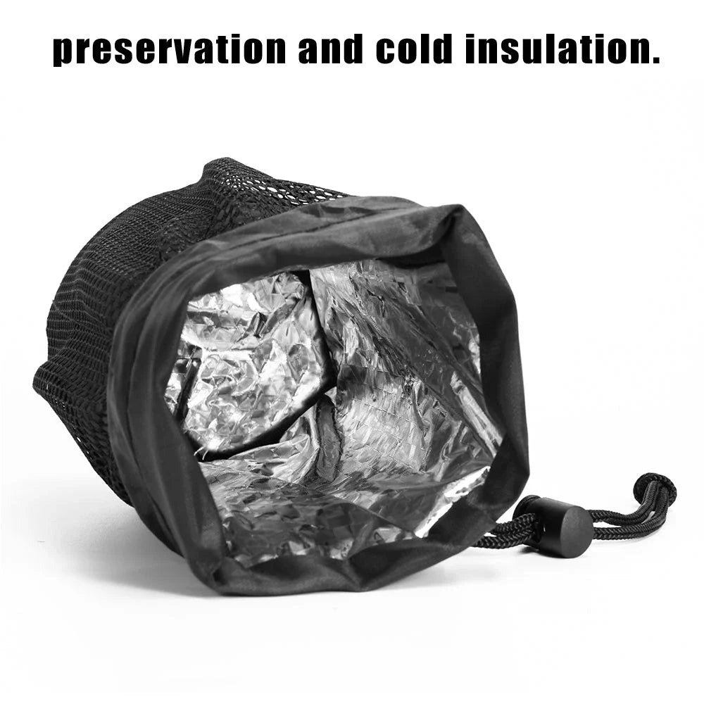 Premium insulated cycling water bottle carrier bag with adjustable strap and three-point fixing for stability