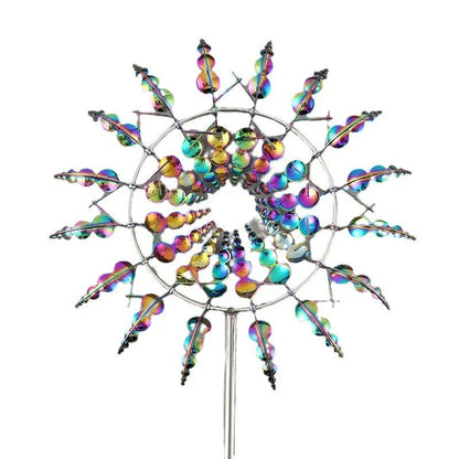 Elegant metal garden windmill decoration with gentle movement, perfect for adding charm to outdoor spaces