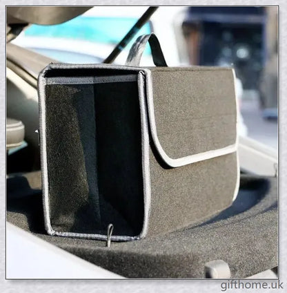 Premium felt car storage organiser with foldable, compact design for tidy car interiors