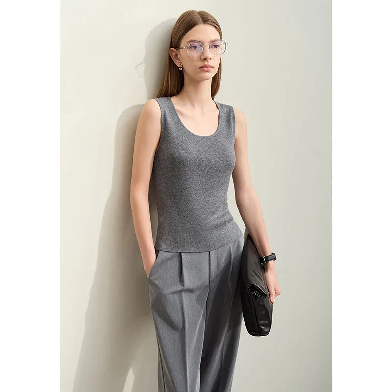 Elegant silk camisole with unique hollow-out design, perfect for summer in the UK