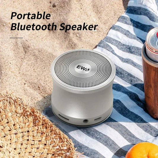 Premium compact Bluetooth speaker with powerful 5W driver, true wireless stereo, and sleek metal casing