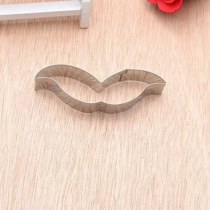 Premium moustache-shaped stainless steel cookie cutter for baking whimsical treats