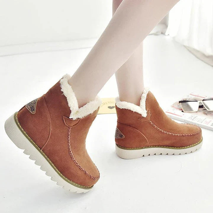 Trendha premium thick-soled non-slip women's shoes with velvet upper and waterproof platform