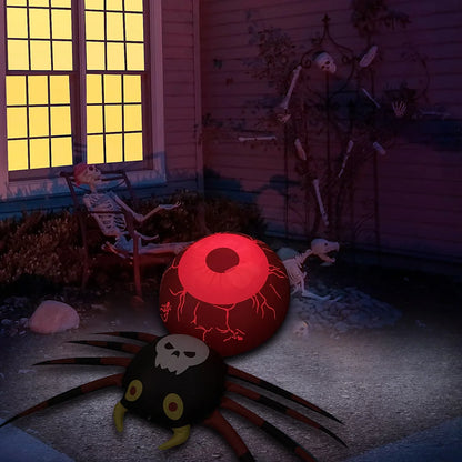 Illuminating Halloween Inflatable Spider Decoration with Captivating Lighting and Eco-Friendly Design