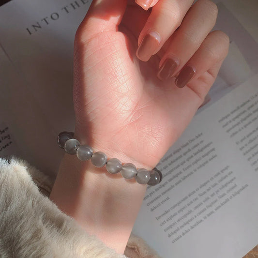 Black Moonlight Crystal Bracelet - A stylish and elegant accessory with a sleek, minimalist design