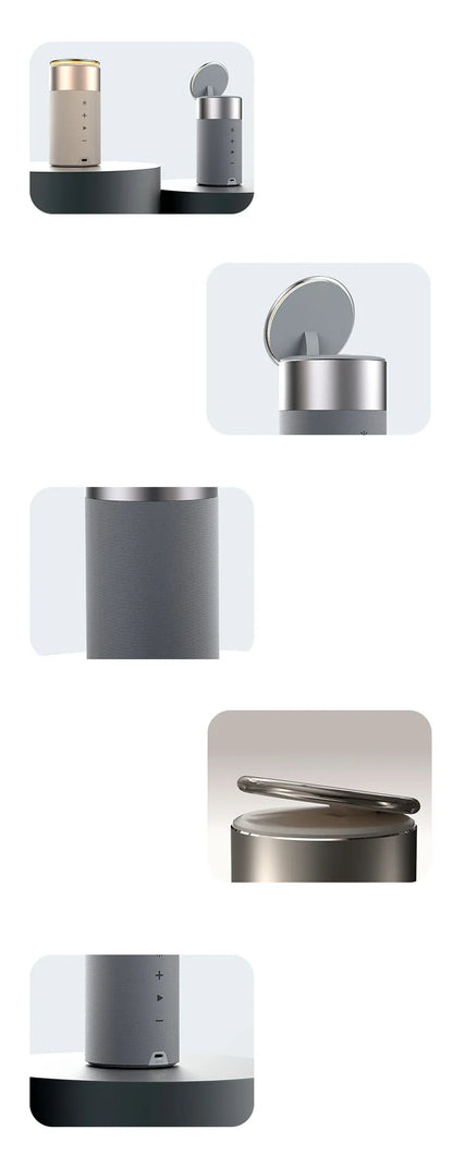 Premium 3-in-1 Wireless Charging Hub with Bluetooth Speaker and Touch Lamp for Home and Office Use