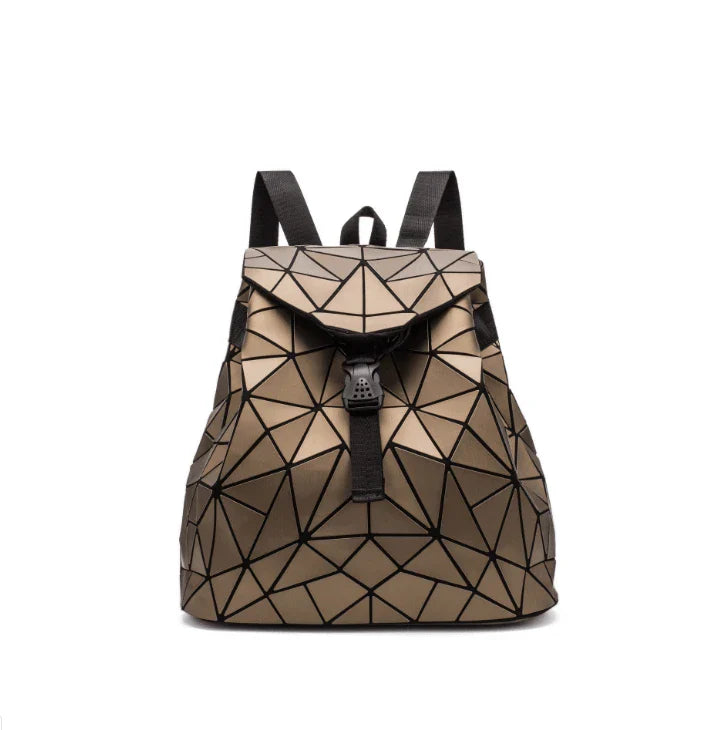 Diamond-patterned backpack in various colours, featuring a sophisticated and contemporary British design