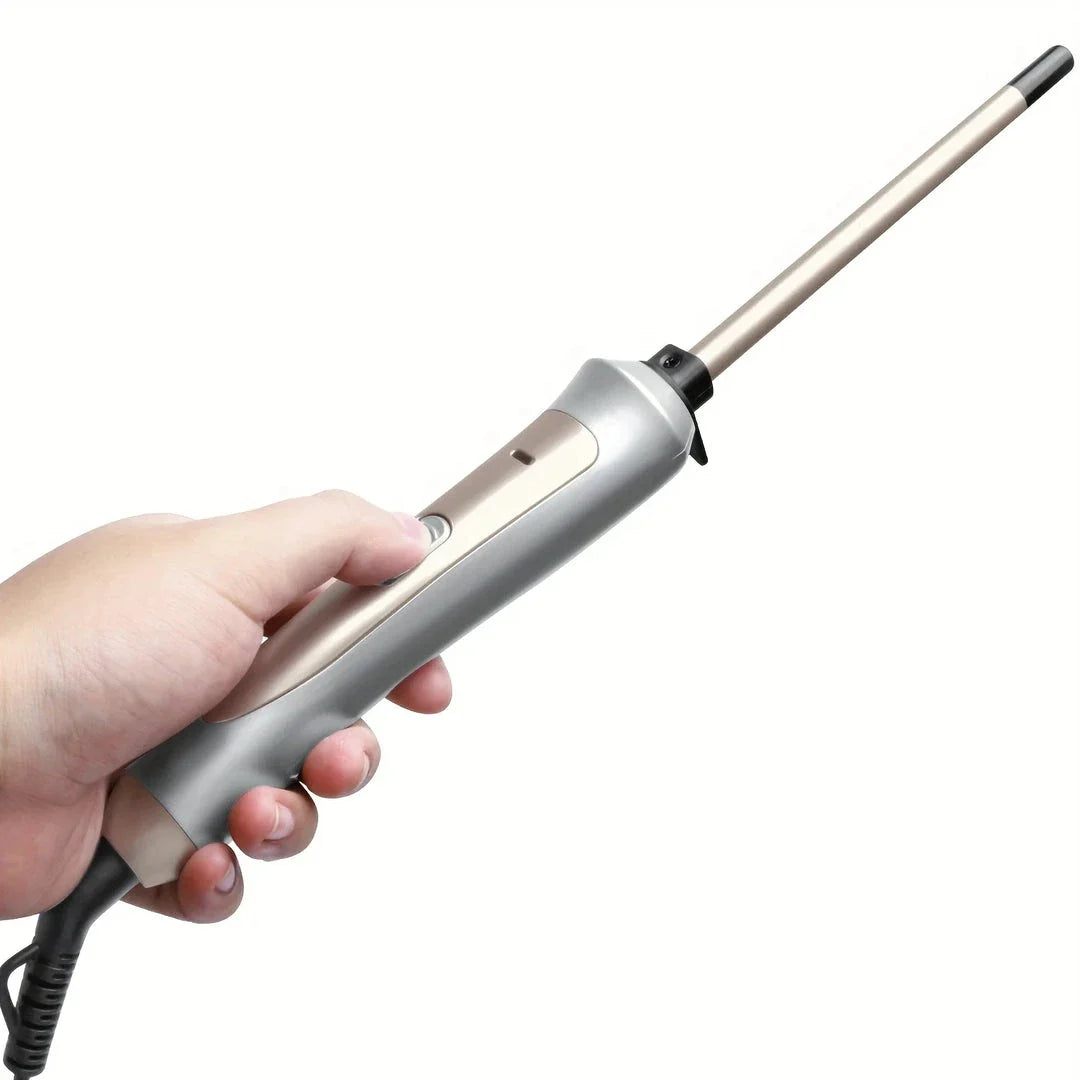 Trendha 9mm Thin Hair Curler with ceramic barrel for creating tight, defined curls