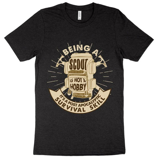 Official Scout T-Shirt in Asphalt colour, featuring premium Airlume cotton construction and a classic scouting design