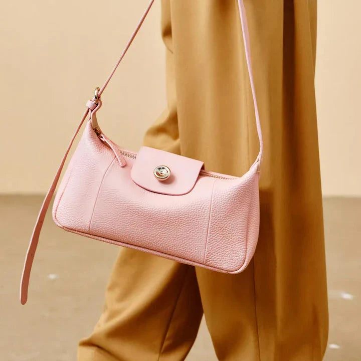 Luxurious Leather Crossbody Shoulder Bag for Women in Brown Colour