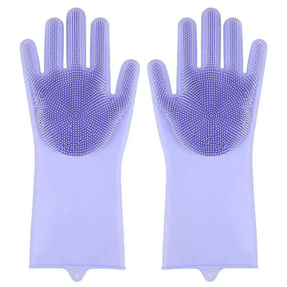 Eco-friendly silicone pet grooming gloves with soft brush heads for effective hair removal and coat care