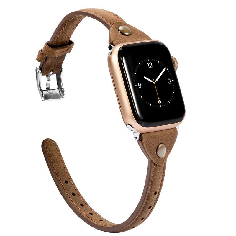 Premium leather watch with slim design, featuring a durable and comfortable strap in various colours