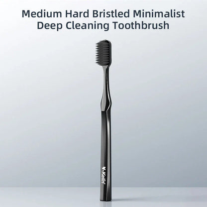 Premium Extra Hard Men's Toothbrush Cleaning Set with Small and Medium Bristles for Thorough Plaque Removal and Oral Hygiene