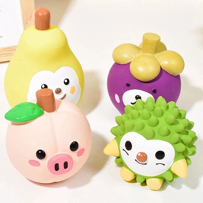 GiftHome UK Playful Fruit-Shaped Squeaky Dog Toy