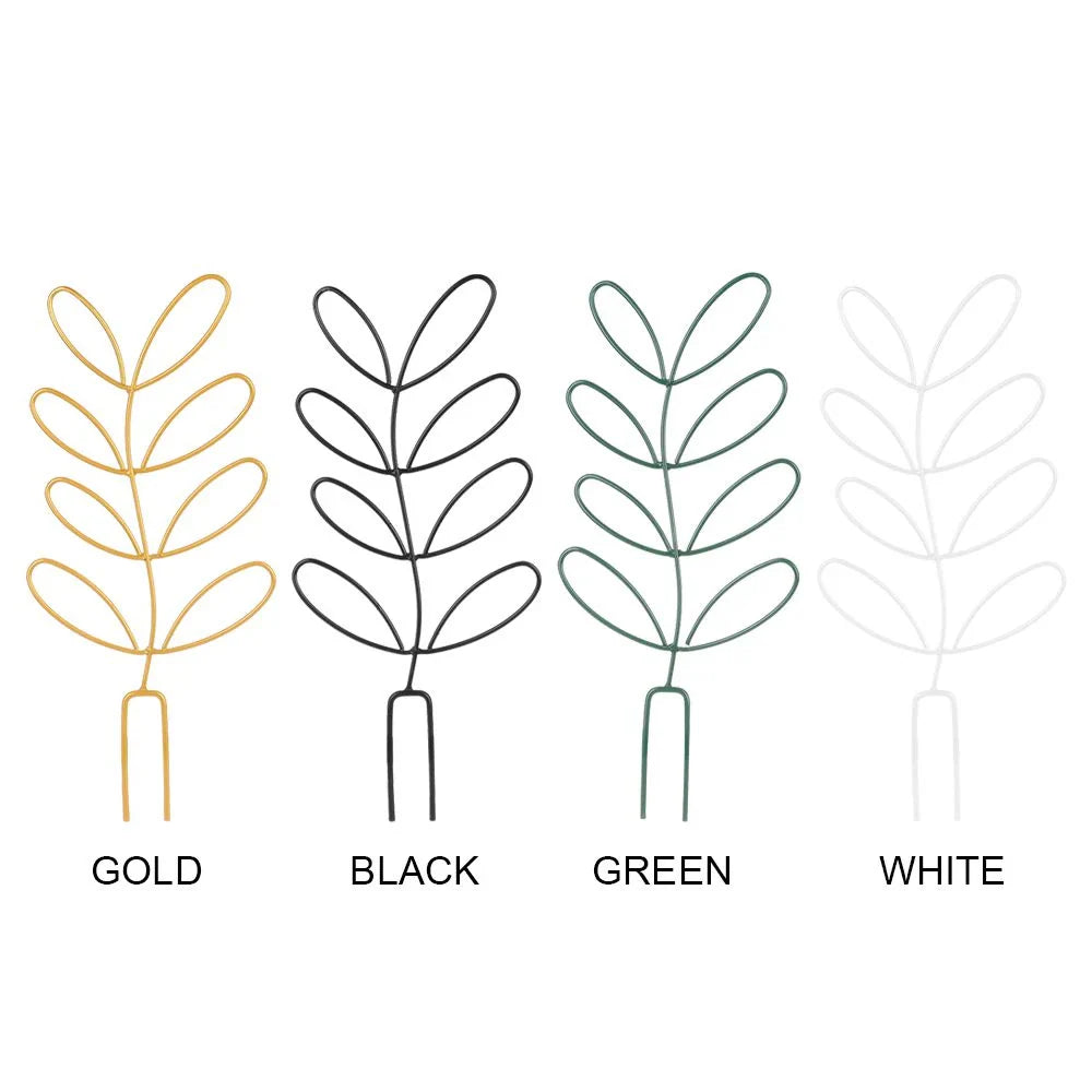Decorative leaf-shaped plant trellis made of high-quality metal, available in multiple colours to complement your British garden or patio decor
