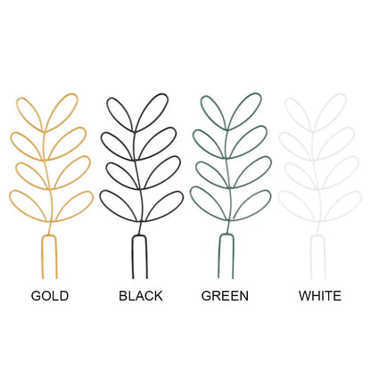 Decorative leaf-shaped plant trellis made of high-quality metal, available in multiple colours to complement your British garden or patio decor