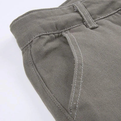 Premium quality grey straight loose jeans with multi-pockets for women, made from comfortable cotton denim fabric