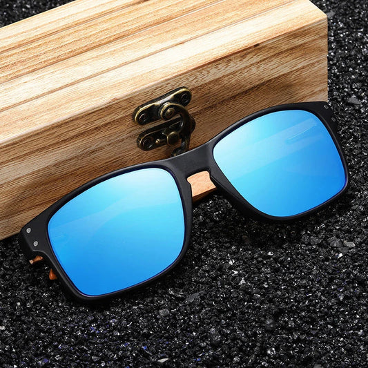 Handcrafted beechwood polarized pilot sunglasses with advanced lens features for superior comfort and eye protection