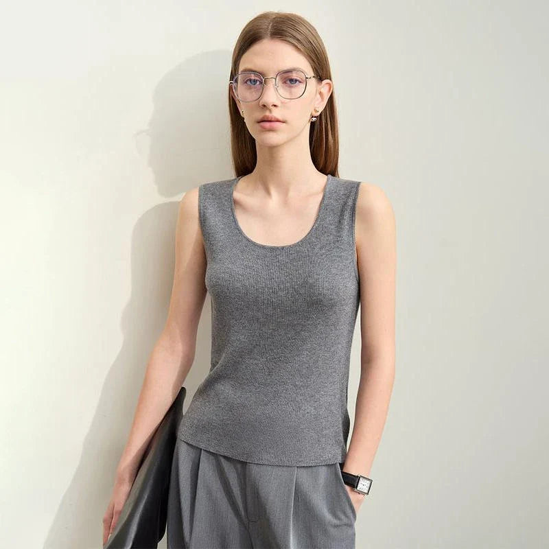 Elegant silk camisole with unique hollow-out design, perfect for summer in the UK