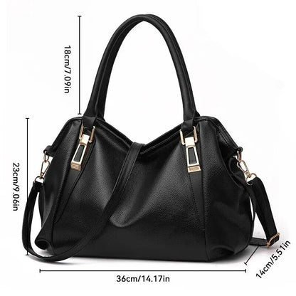 Premium Casual Chic Shoulder Bag in Blue colour, featuring a spacious interior, soft PU material, and a timeless design for the modern British woman.
