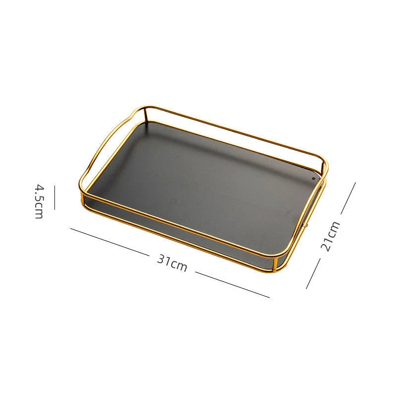 Premium household tea tray made of iron with versatile storage for cups, saucers, and everyday items in a range of stylish colours.