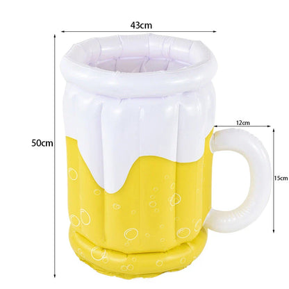 Premium inflatable ice bucket in bright yellow colour, perfect for summer parties and events