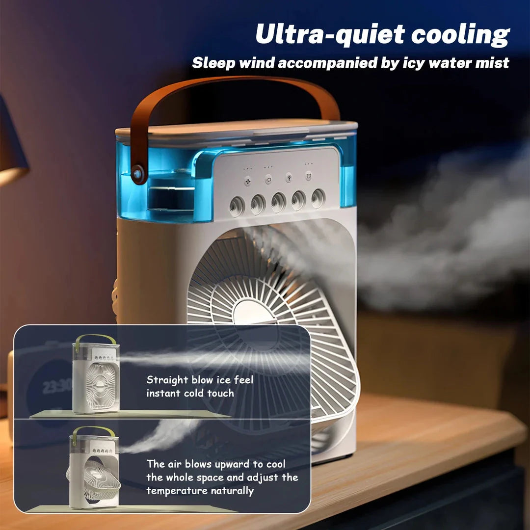 3-in-1 Portable Air Cooler with Fan, Air Conditioner, Humidifier, and LED Mood Lighting