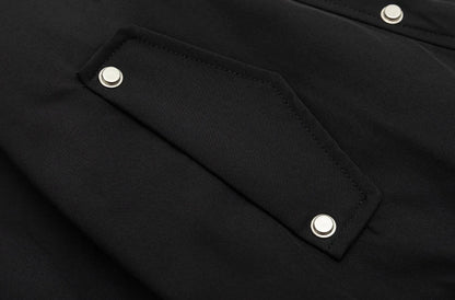 Premium high-street workwear jacket for men in black and purple colours, featuring a sleek, modern silhouette and durable construction.