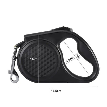 5 metre retractable dog leash with reflective strip, suitable for dogs up to 20 kg