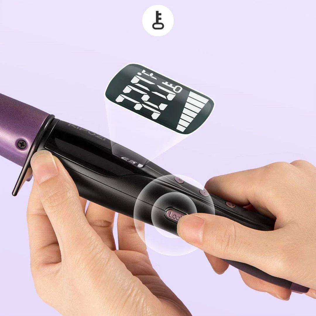 Pro Conical Curling Wand with ceramic barrel and adjustable temperature settings for salon-quality curls at home