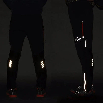 Breathable and reflective cycling pants for men and women, featuring moisture-wicking fabric and reflective elements for enhanced visibility and safety.