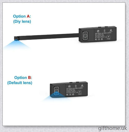 High-definition 1080p mini body camera with compact design, wide viewing angle, and night vision capabilities for security and surveillance applications