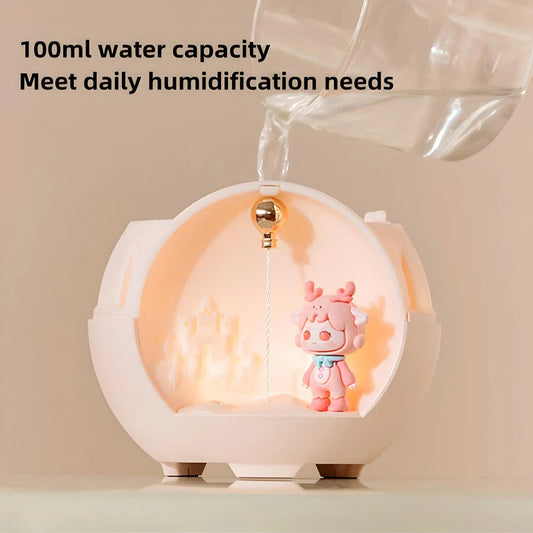 Charming Aromatherapy Lamp and USB Mini Air Humidifier with soft, soothing lighting and mist for a calming, magical atmosphere.