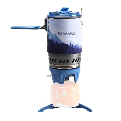 Camping Cooking System with Micro Regulator Portable Stove in Red - Durable Outdoor Cooking Companion