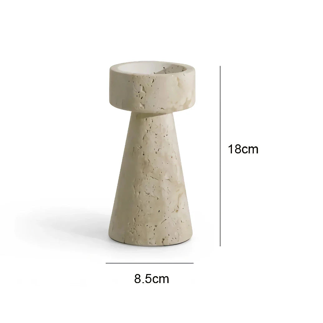 Minimalist Travertine Marble Candle Holder for Elegant Home Décor