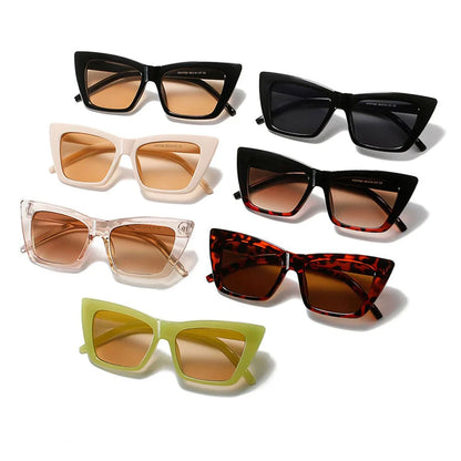 Trendy cat-eye sunglasses with polycarbonate lenses that provide UV400 protection and anti-reflective coating for enhanced clarity