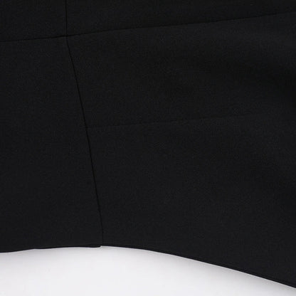 Elegant off-the-shoulder A-line dress for women with slim fit, bell sleeves, and high waist design