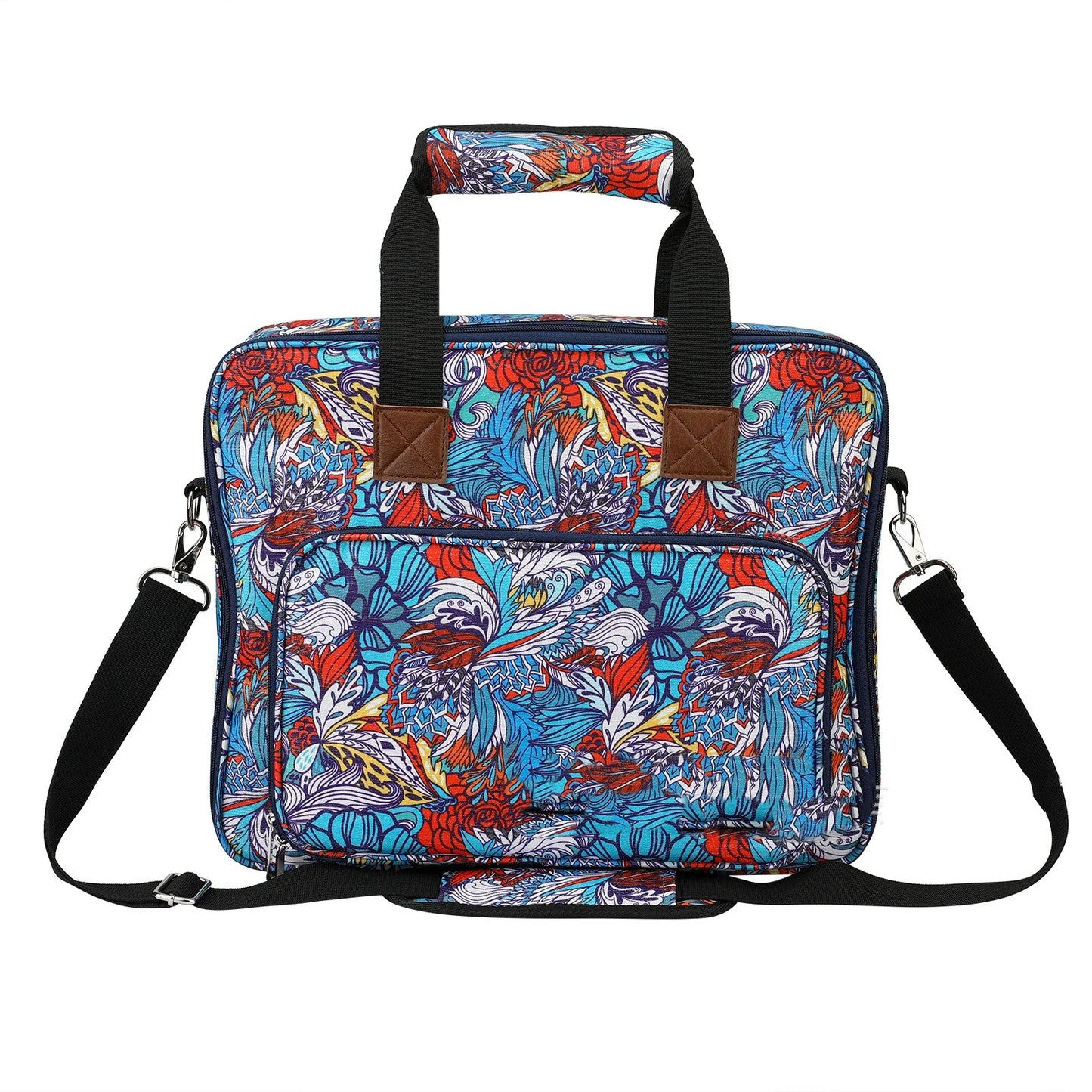 Ethnic Crochet Accessories Storage Bag in Cube Shape, Crafted from Durable 600D Oxford Cloth