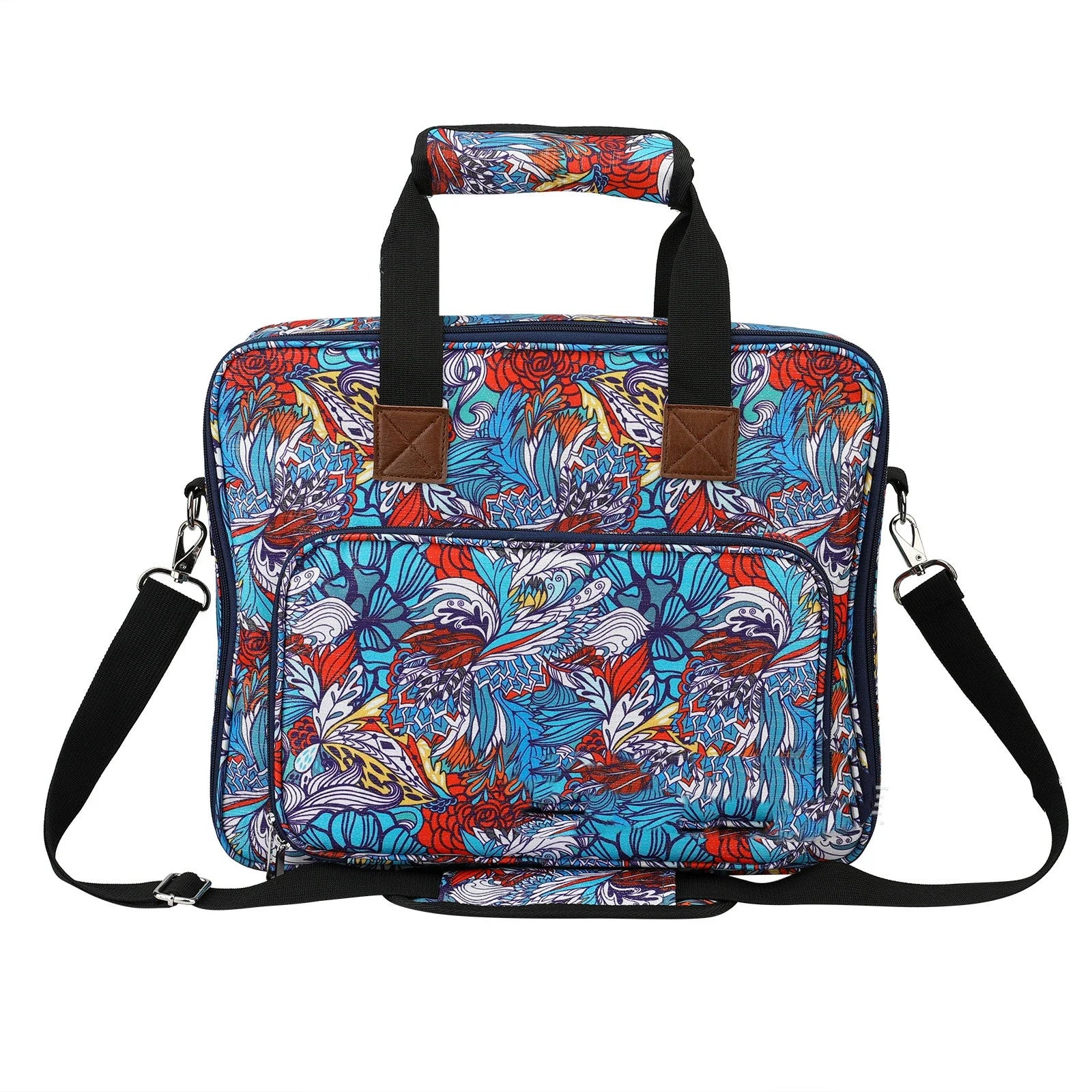 Ethnic Crochet Accessories Storage Bag in Cube Shape, Crafted from Durable 600D Oxford Cloth