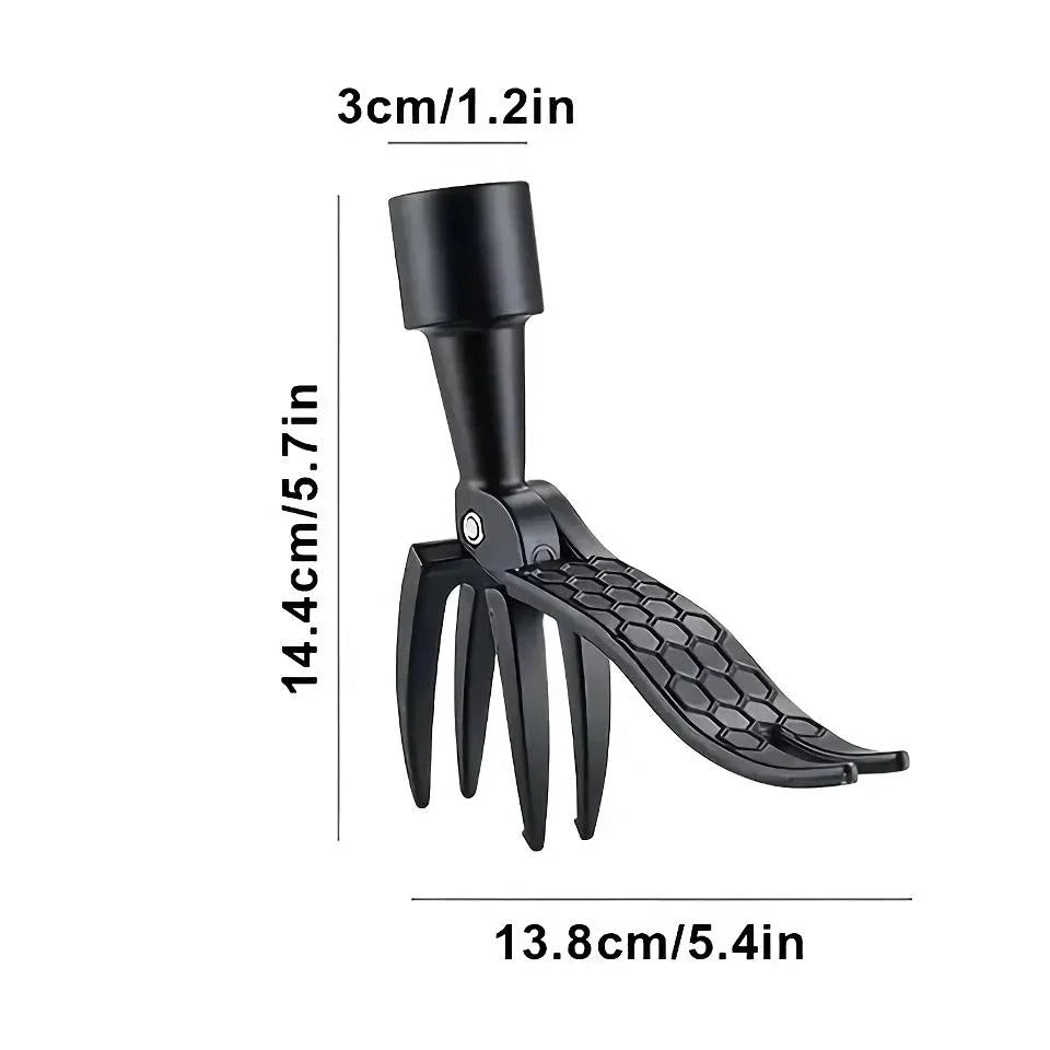 Aluminium Stand-Up Weed Puller with Long Vertical Handle for Effortless Gardening